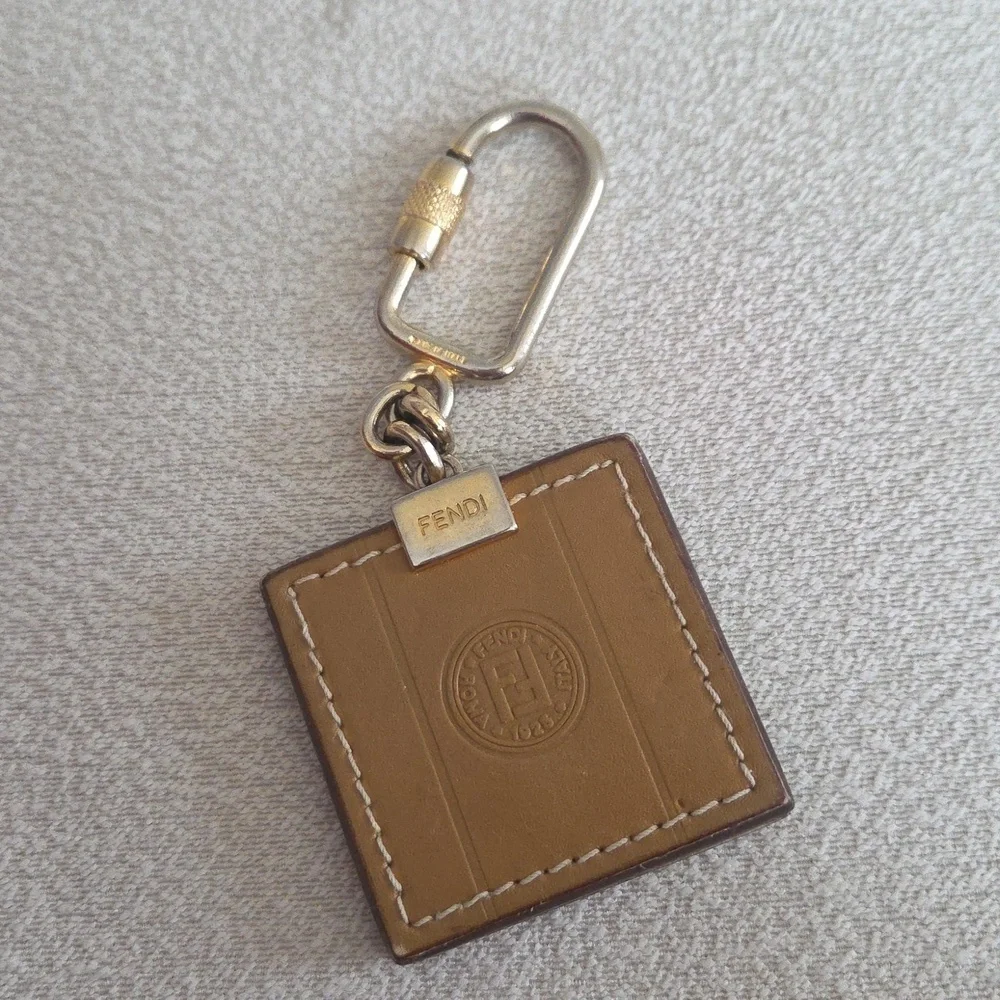 Vintage Leather Fendi Keychain